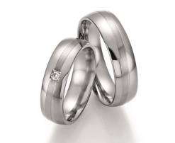 Titanium Trouwringen Diamant 20110