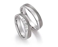 Titanium Trouwringen Diamant 21030