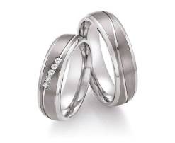 Titanium Trouwringen Diamant 21110