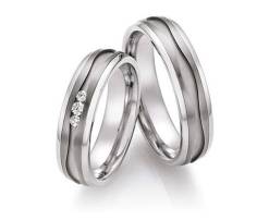 Titanium Trouwringen Diamant 21130