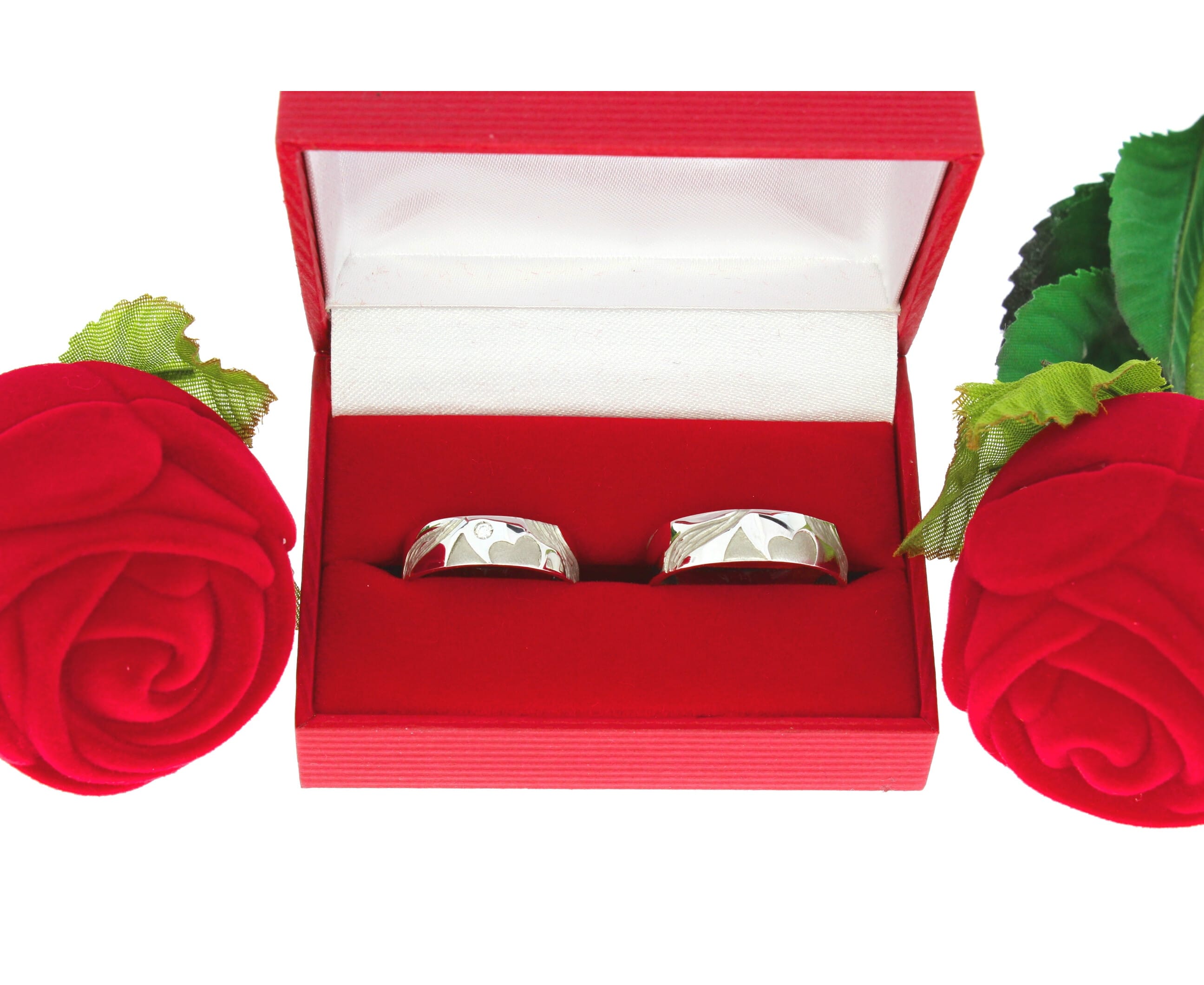 Zilveren Trouwringen Dubbele Hart Diamant Gehammerd 5 Collection_Ruesch_Trouwringen_66