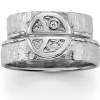 Zilveren Trouwringen met Diamant Peace