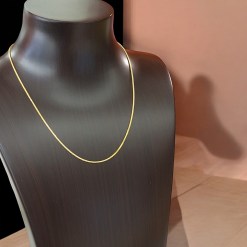 Gouden Vossenstaart Ketting 0.8 mm 45 cm 14 karaats