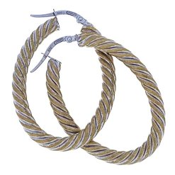 Gouden Wokkel Oorringen 41 mm 4 mm 14 karaats