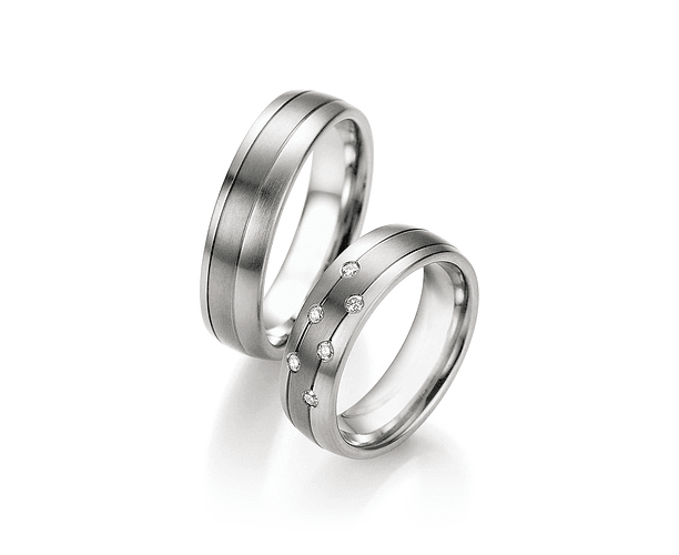 Titanium Edelstaal Trouwringen Diamant 06040 3 Titanium Edelstaal Trouwringen Diamant 06040