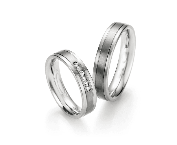 Titanium Edelstaal Trouwringen Diamant 06060 3 Titanium Edelstaal Trouwringen Diamant 06060