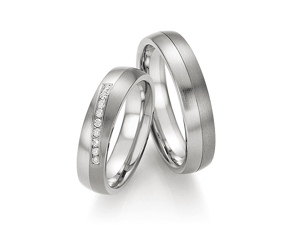 Titanium Edelstaal Trouwringen Diamant 06110 3 Titanium Edelstaal Trouwringen Diamant 06110