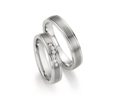 Titanium Edelstaal Trouwringen Diamant 06130