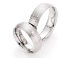 Titanium Trouwringen Diamant 07090