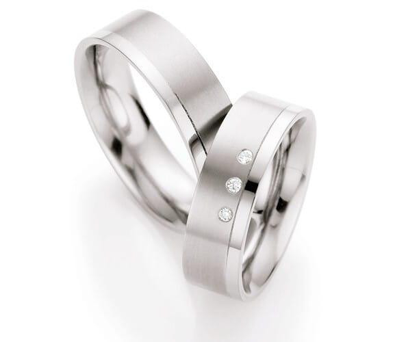 Titanium Trouwringen Diamant 07140 3 Titanium Trouwringen Diamant 07140