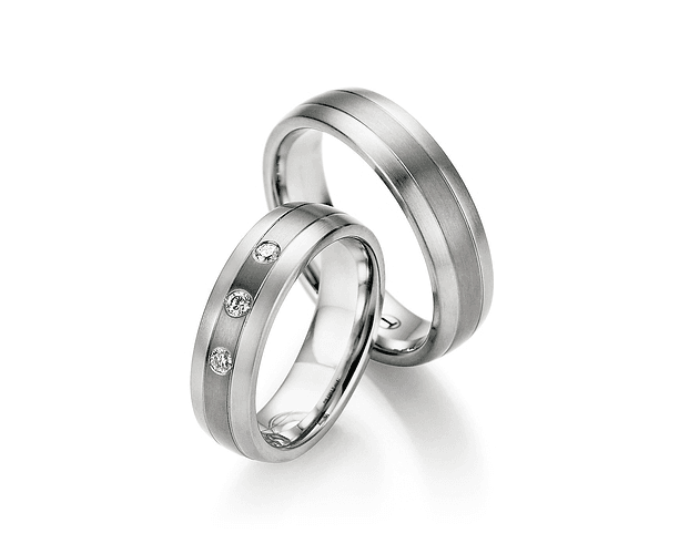 Titanium Edelstaal Trouwringen Diamant 06030 3 Titanium Edelstaal Trouwringen Diamant 06030