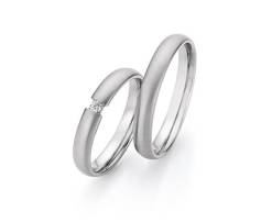 Collection Ruesch Stalen Trouwringen Mat Magic Solitaire