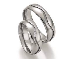 Titanium Trouwringen Diamant 20090