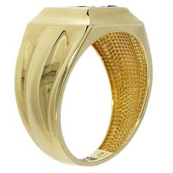 Alternative view of Gouden Ring Heren Zirkonia 14 karaats
