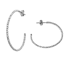 Witgouden Oorringen Dorika 38 mm 2 mm 14 karaats