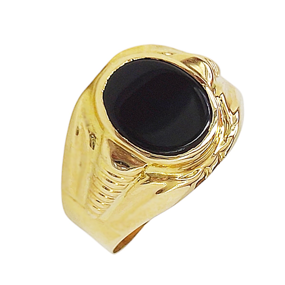 Gouden Zegelring Onyx Ovaal 14 karaats 3 Gouden Zegelring Onyx Ovaal 14 karaats