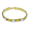 Gouden fantasie armband 21.5 cm 7.6 mm 14 karaats
