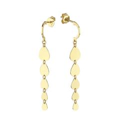 Gouden Oorhanger 50 mm 6.8 mm Druppels 14 karaats