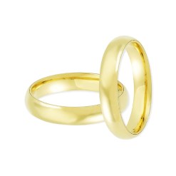 Gouden Classic Trouwringen 4 mm Bol 14 karaats Light