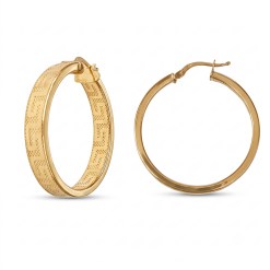 Gouden Oorringen Grieks 31 mm 5 mm 14 karaats