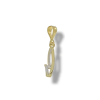 Gouden Hanger Fantasie Zirkonia 23 x 5 mm 14 karaats