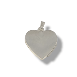 Alternative view of Gouden Medaillon Hart Bicolor Hanger Zirkonia 25 x 19 mm 14 karaats