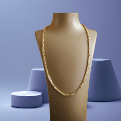 Alternative view of Gouden Koningsketting 4 mm 60 cm Zirkonia 14 karaats