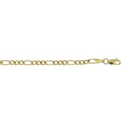 Gouden Figaro Ketting 3.0 mm 54 cm 14 karaats