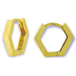 Gouden Klapoorbellen 15 mm 2.5 mm 14 karaats