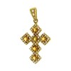 Gouden Kruis Hanger 38 mm 22 mm Citrien Zirkonia 14 karaats