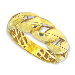 Gouden Damesring Gourmette 14 karaats