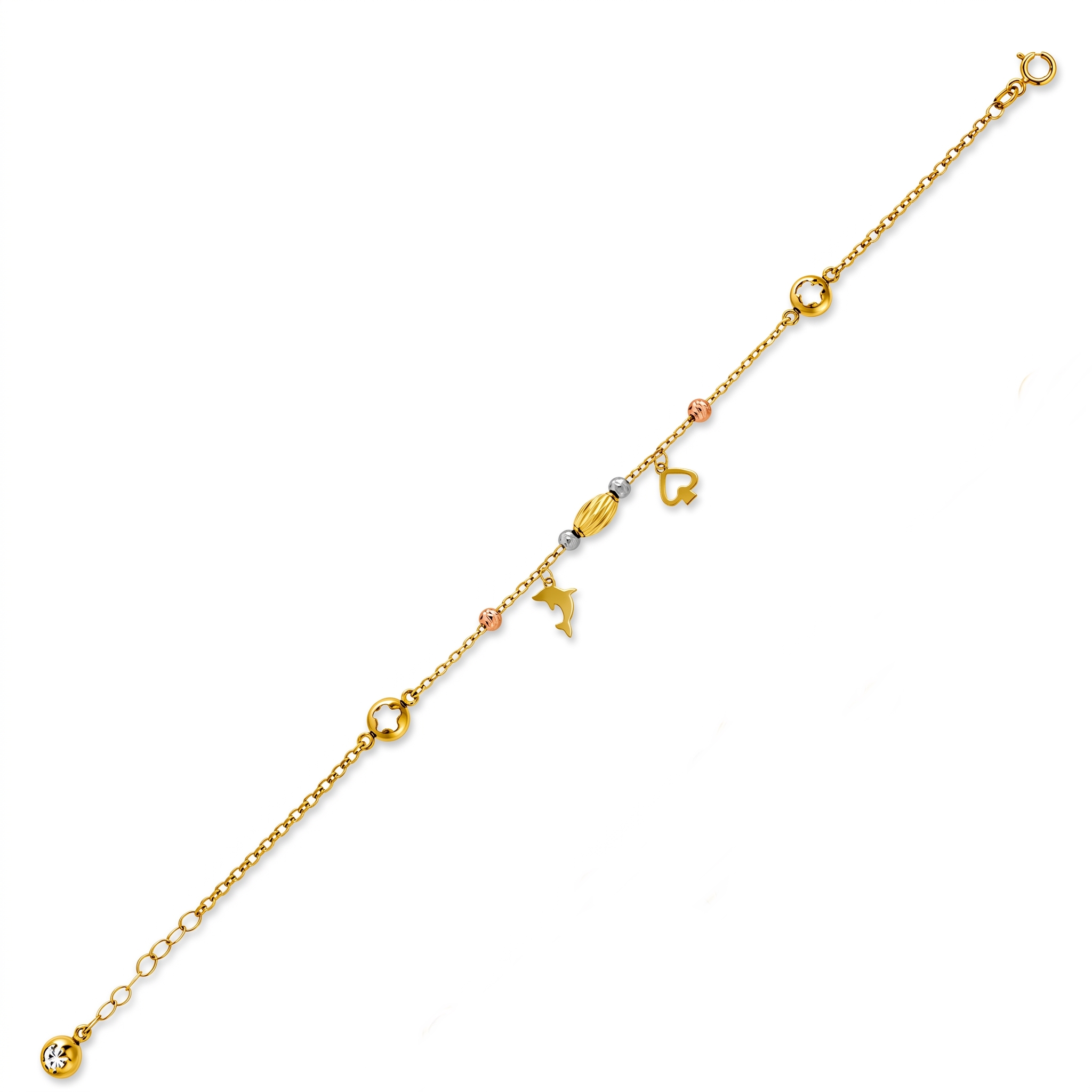 Gouden Bedel Armband 14 karaats 3 Gouden Bedel Armband 14 karaats