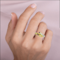 Alternative view of Gouden Damesring Zirkonia 14 karaats