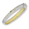 Bicolor Gouden Bangle 62 mm 8.5 mm Grieks Zirkonia 1 Bicolor Gouden Bangle 62 mm 8.5 mm Grieks Zirkonia