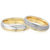 Gouden Trouwringen Bicolor Zirkonia 14 karaats STRAS1325 Light