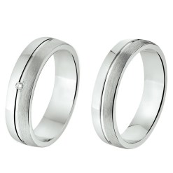 Zilveren Vriendschapsringen Diamant SJ302