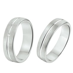 Zilveren Vriendschapsringen Diamant SJ303