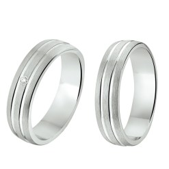 Zilveren Vriendschapsringen Diamant SJ304