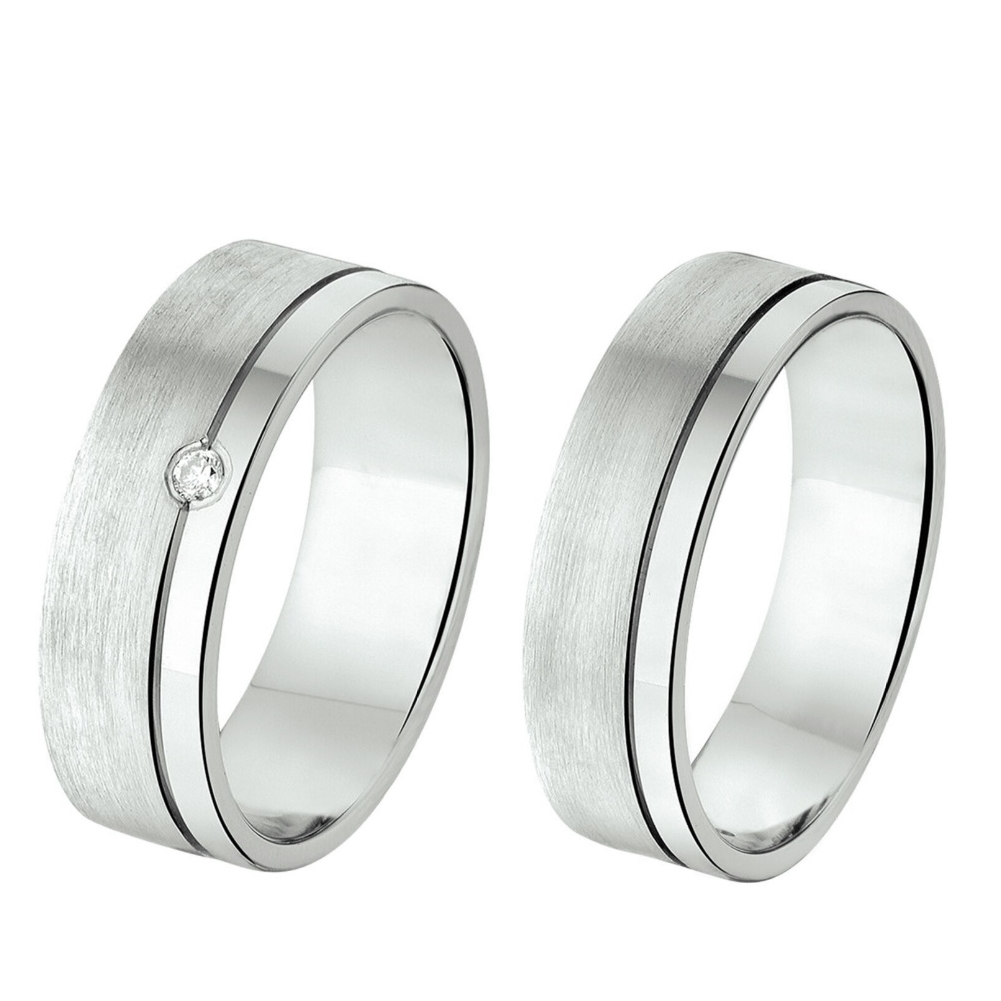 Zilveren Vriendschapsringen Diamant SJ308 3 Zilveren Vriendschapsringen Diamant SJ308