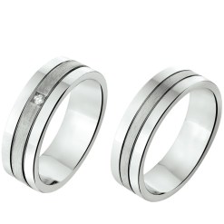 Zilveren Vriendschapsringen Diamant SJ309