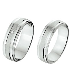 Zilveren Vriendschapsringen Diamant SJ311