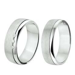 Zilveren Vriendschapsringen Diamant SJ312