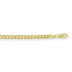 Gouden Gourmette Ketting 4.2 mm 55 cm 14 karaats