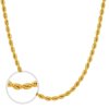 Gouden Koord Rope Ketting 2.7 mm 60 cm 14 karaats