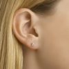 Gouden Oorknoppen Zirkonia 4 mm Vierkant 14 karaats 2