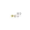Gouden Oorknoppen Zirkonia 4 mm Vierkant 14 karaats 3