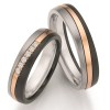 zwarte trouwring zirkonium rosegoud titanium diamant