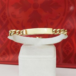 Gouden Graveerarmband Gourmette 21.5 cm 8.5 mm 14 karaats
