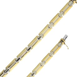 Gouden Schakelarmband Heren 19.5 cm 7 mm 14 karaats