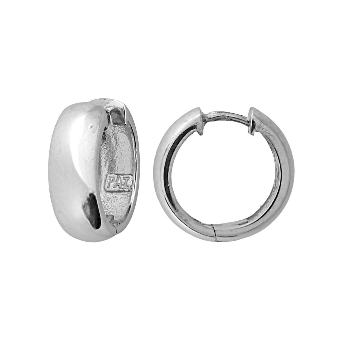 Witgouden Oorringen Glans Ronde Buis 16 mm 5.5 mm 14 karaats 3 Witgouden Oorringen Glans Ronde Buis 16 mm 5.5 mm 14 karaats